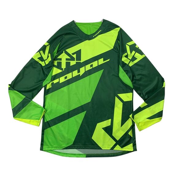 Royal Racing Jersey Mens Large Green Victory Race Mountain Biking Cycling Riding - Picture 1 of 9